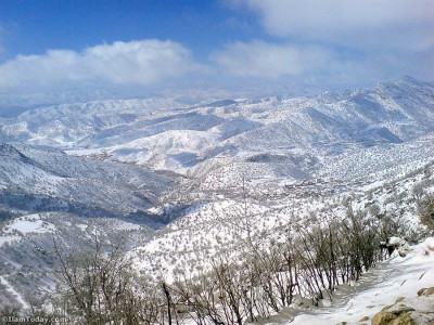 نمایی از زمستان روستای طولاب