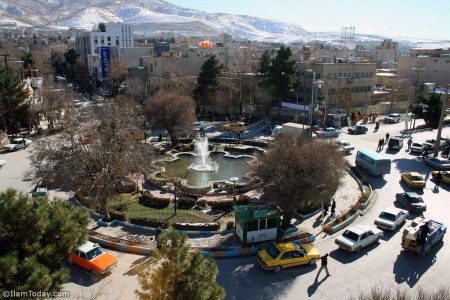 میدان 22 بهمن شهر ایلام - زمستان 1384