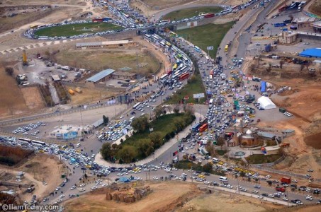تصویر هوایی میدان قرآن - دو روز پس از اربعین حسینی