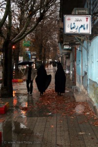 ایلام - یک روز بارانی جمعه 25 آذر 84 - خیابان سعدی جنوبی
