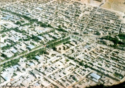 شهر ایلام از داخل هیلی‌کوپتر. سال ۶۲ شمسی